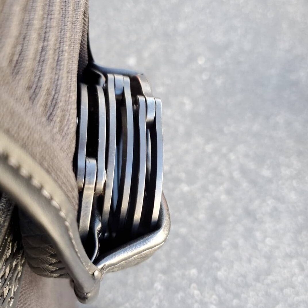 Handcuffs carried by a parking lot security guard in Los Angeles, CA